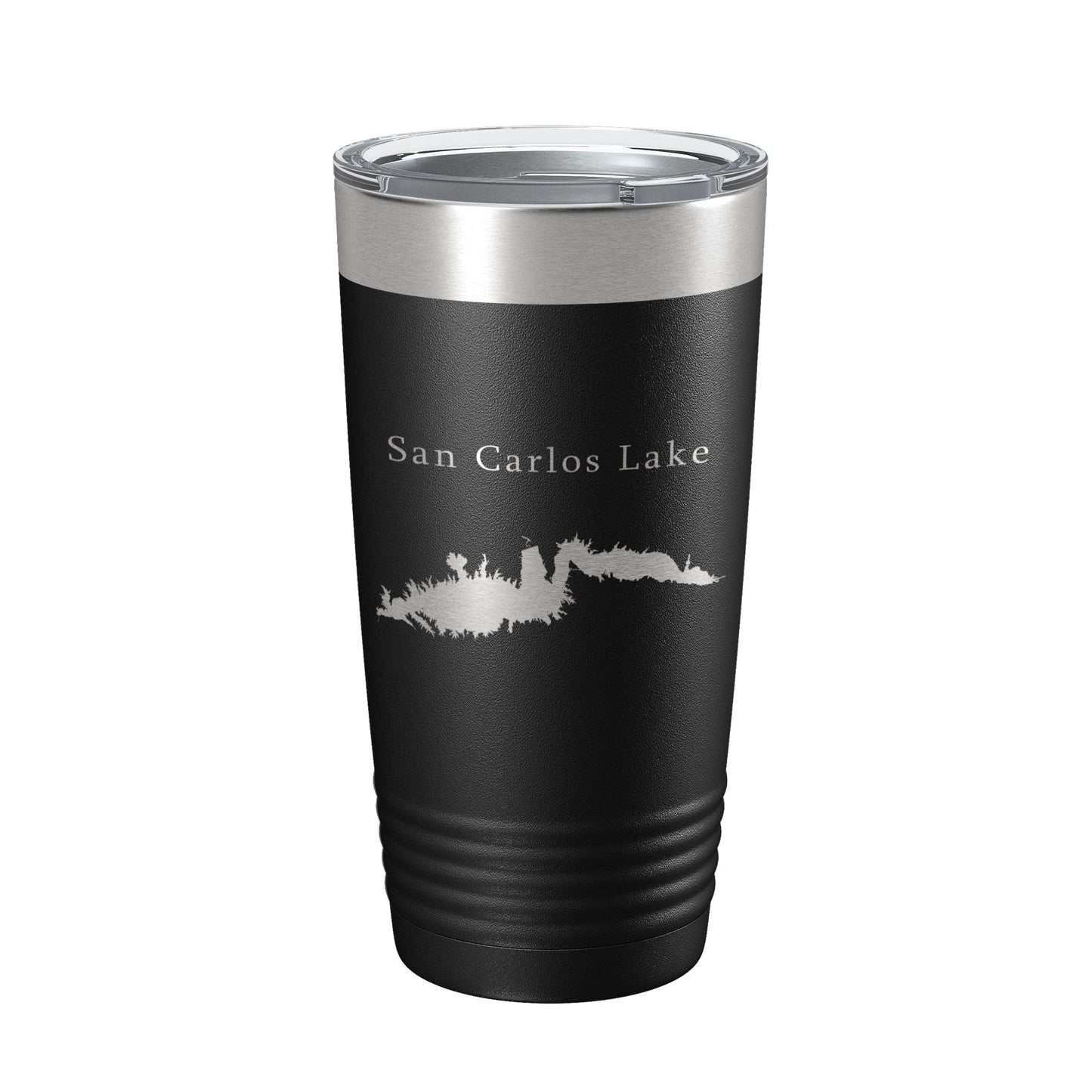 San Carlos Lake Map Tumbler Travel Mug Insulated Laser Engraved Coffee Cup Arizona 20 oz-0