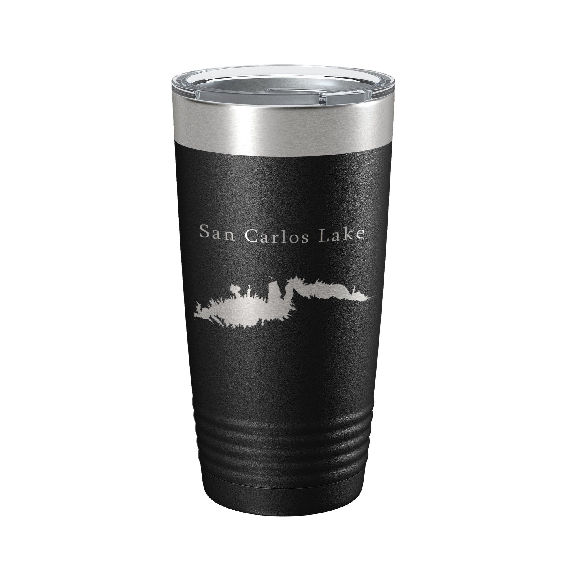 San Carlos Lake Map Tumbler Travel Mug Insulated Laser Engraved Coffee Cup Arizona 20 oz-0