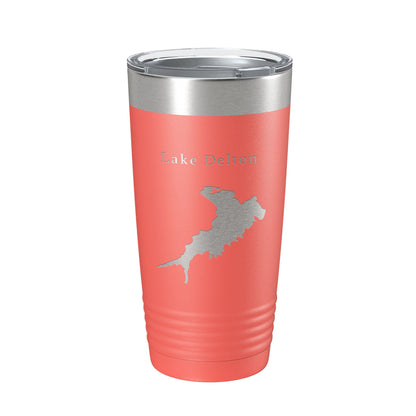 Lake Delton Map Tumbler Travel Mug Insulated Laser Engraved Coffee Cup Wisconsin 20 oz-20