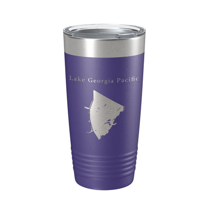 Lake Georgia Pacific Map Tumbler Travel Mug Insulated Laser Engraved Coffee Cup Arkansas 20 oz-15