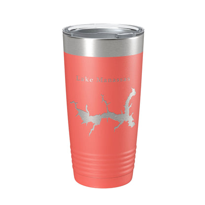 Lake Manassas Map Tumbler Travel Mug Insulated Laser Engraved Coffee Cup Virginia 20 oz-20