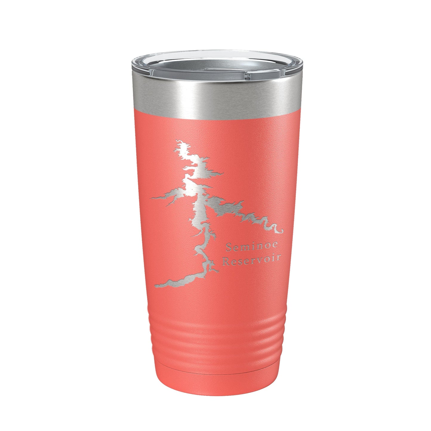 Seminoe Reservoir Tumbler Lake Map Travel Mug Insulated Laser Engraved Coffee Cup Wyoming 20 oz-20
