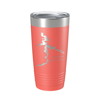 Seminoe Reservoir Tumbler Lake Map Travel Mug Insulated Laser Engraved Coffee Cup Wyoming 20 oz-20