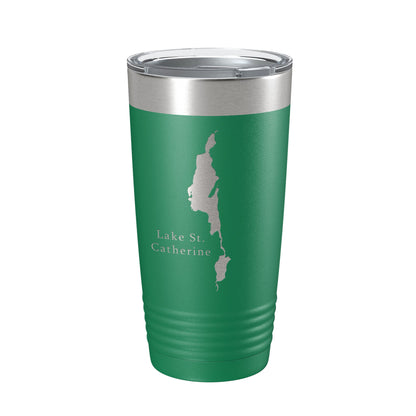 Lake St. Catherine Map Tumbler Travel Mug Insulated Laser Engraved Coffee Cup Vermont 20 oz-9