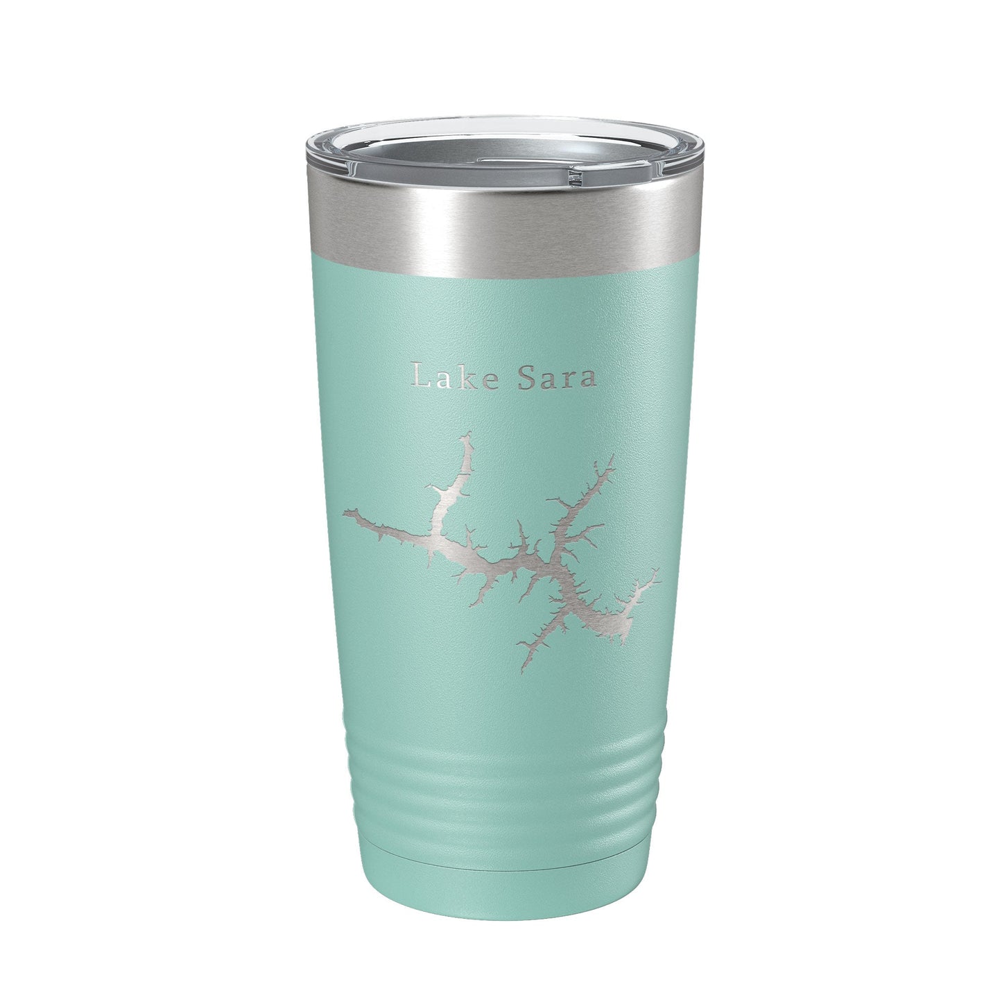 Lake Sara Map Tumbler Travel Mug Insulated Laser Engraved Coffee Cup Illinois 20 oz-12