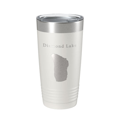 Diamond Lake Map Tumbler Travel Mug Insulated Laser Engraved Coffee Cup Oregon 20 oz-7