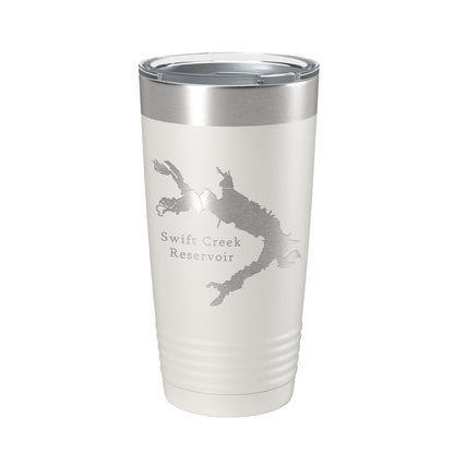 Swift Creek Reservoir Tumbler Lake Map Travel Mug Insulated Laser Engraved Coffee Cup Virginia 20 oz-7