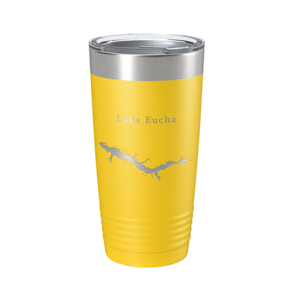 Lake Eucha Map Tumbler Travel Mug Insulated Laser Engraved Coffee Cup Oklahoma 20 oz-19