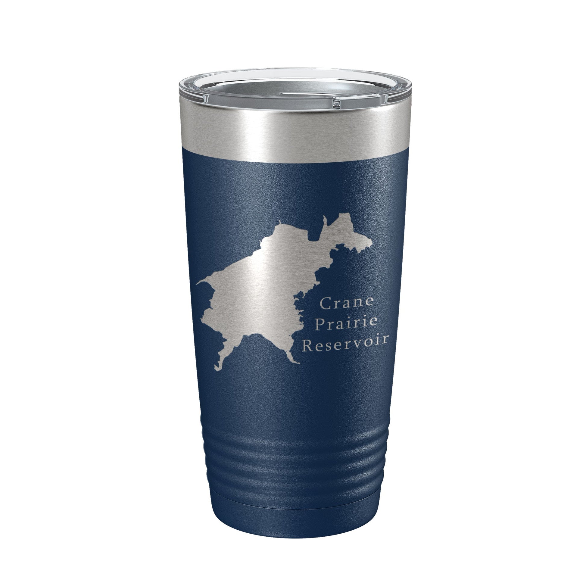 Crane Prairie Reservoir Tumbler Lake Map Travel Mug Insulated Laser Engraved Coffee Cup Oregon 20 oz-2
