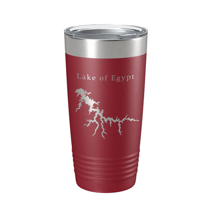 Lake of Egypt Map Tumbler Travel Mug Insulated Laser Engraved Coffee Cup Illinois 20 oz-18