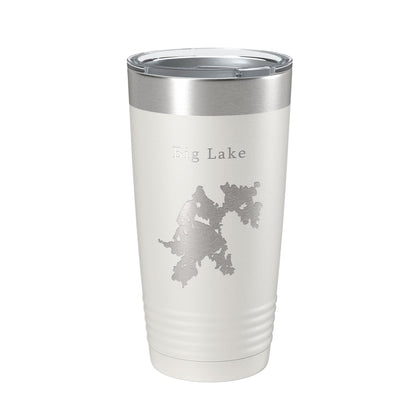Big Lake Map Tumbler Travel Mug Insulated Laser Engraved Coffee Cup Maine 20 oz-1
