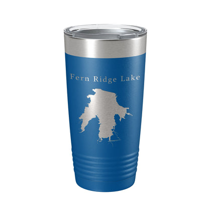 Fern Ridge Lake Map Tumbler Travel Mug Insulated Laser Engraved Coffee Cup Oregon 20 oz-6