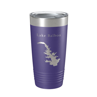 Lake Balboa Map Tumbler Travel Mug Insulated Laser Engraved Coffee Cup Hot Springs Village Arkansas 20 oz-15