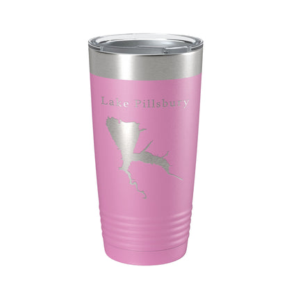 Lake Pillsbury Map Tumbler Travel Mug Insulated Laser Engraved Coffee Cup California 20 oz-14