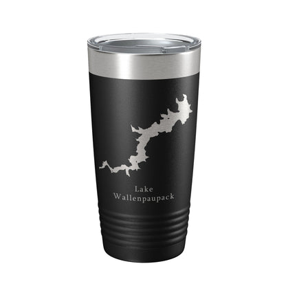 Lake Wallenpaupack Map Tumbler Travel Mug Insulated Laser Engraved Coffee Cup Pennsylvania 20 oz-0