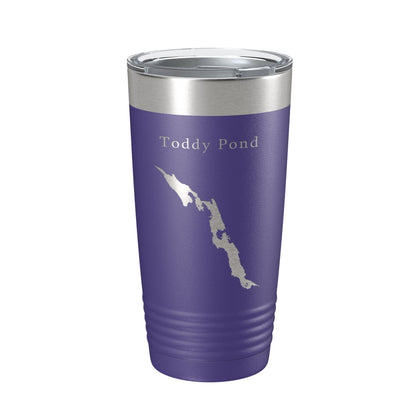 Toddy Pond Tumbler Lake Map Travel Mug Insulated Laser Engraved Coffee Cup Maine 20 oz-15