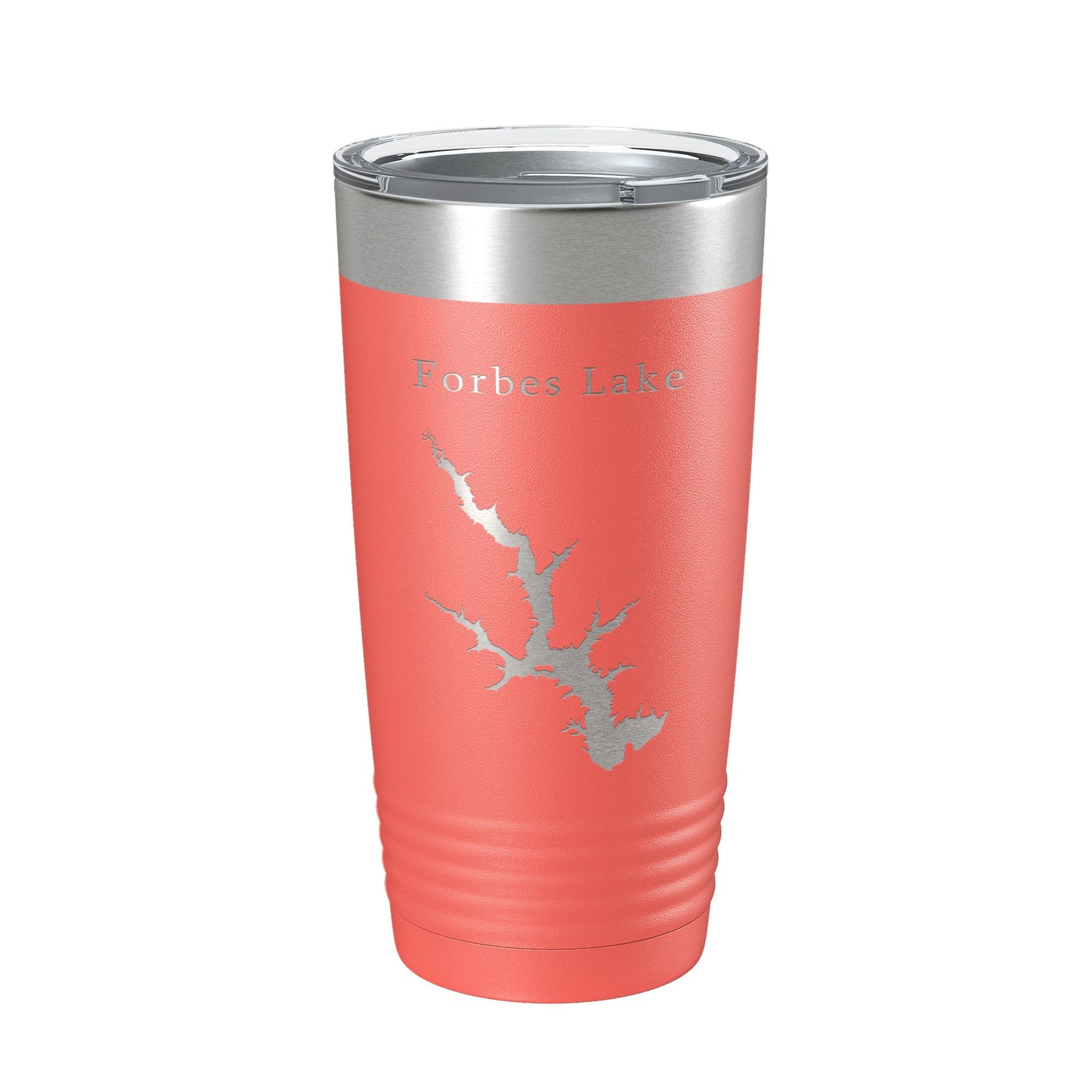 Forbes Lake Map Tumbler Travel Mug Insulated Laser Engraved Coffee Cup Illinois 20 oz-20