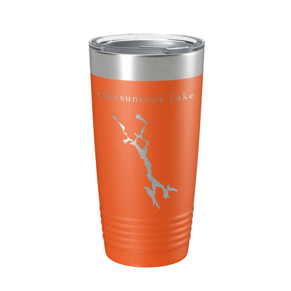 Chesuncook Lake Map Tumbler Travel Mug Insulated Laser Engraved Coffee Cup Maine 20 oz-17