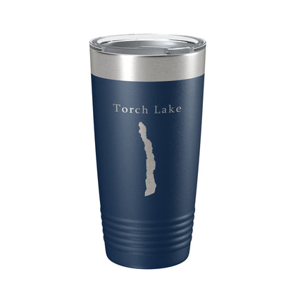 Torch Lake Map Tumbler Travel Mug Insulated Laser Engraved Coffee Cup Michigan 20 oz-8
