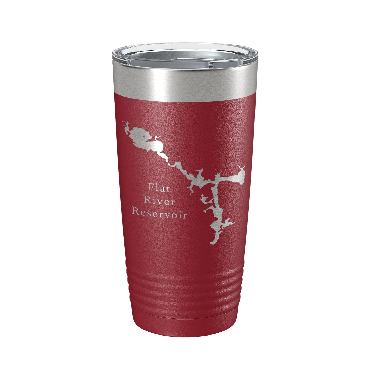 Flat River Reservoir Tumbler Lake Map Travel Mug Insulated Laser Engraved Coffee Cup Rhode Island 20 oz-18