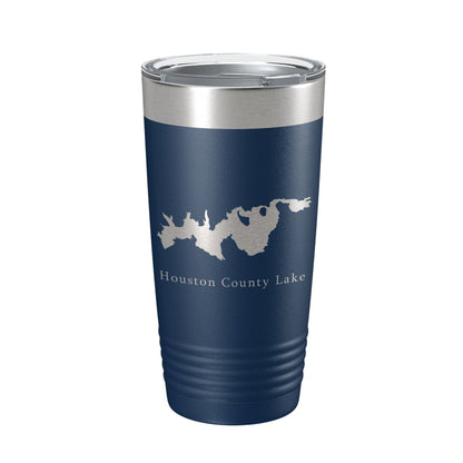 Houston County Lake Map Tumbler Travel Mug Insulated Laser Engraved Coffee Cup Texas 20 oz-8