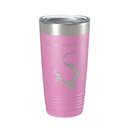 Clearwater Lake Map Tumbler Travel Mug Insulated Laser Engraved Coffee Cup Missouri 20 oz-14