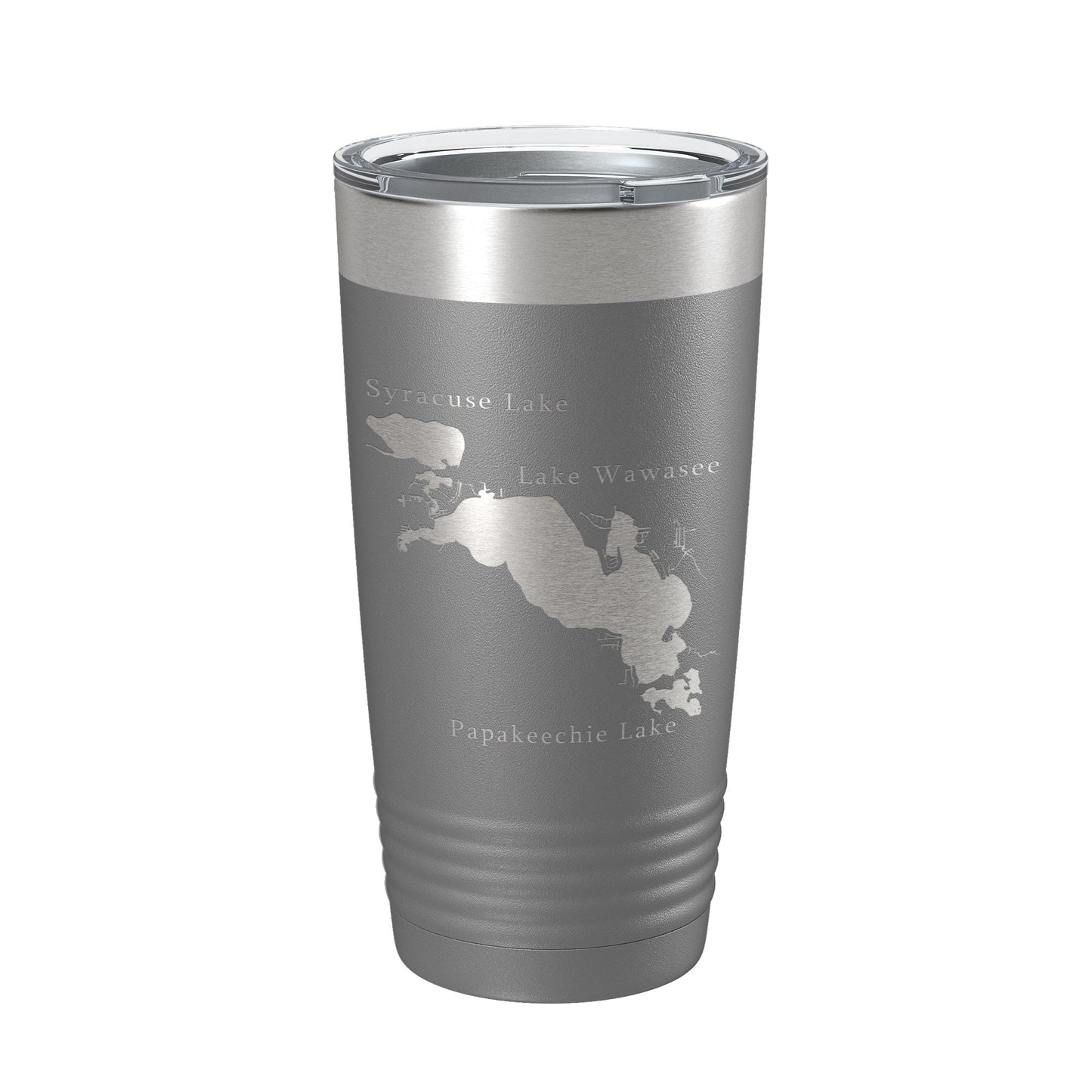 Lakes Wawasee Syracuse & Papakeechie Map Tumbler Travel Mug Insulated Laser Engraved Coffee Cup Indiana 20 oz-16