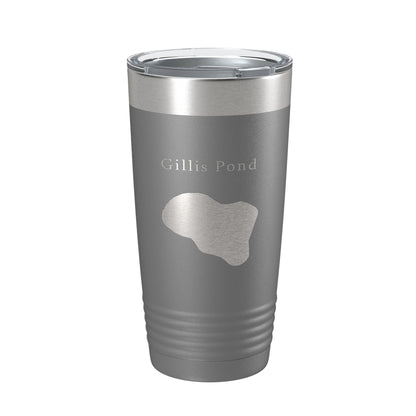 Gillis Pond Tumbler Lake Map Travel Mug Insulated Laser Engraved Coffee Cup Florida 20 oz-16