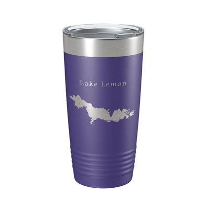 Lake Lemon Map Tumbler Travel Mug Insulated Laser Engraved Coffee Cup Indiana 20 oz-15