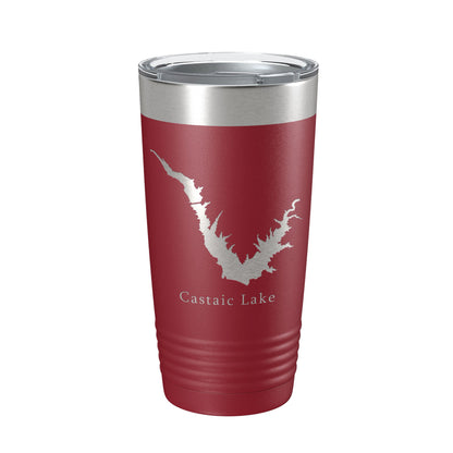 Castaic Lake Map Tumbler Travel Mug Insulated Laser Engraved Coffee Cup California 20 oz-18