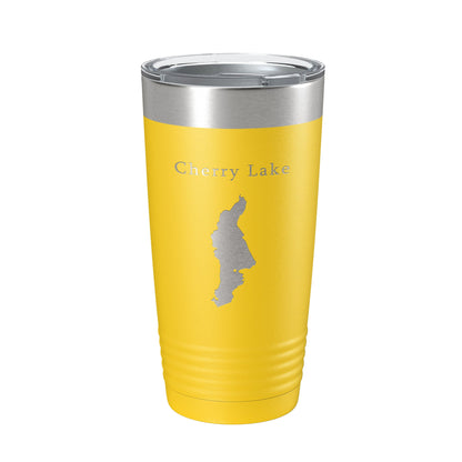 Cherry Lake Map Tumbler Travel Mug Insulated Laser Engraved Coffee Cup California 20 oz-4