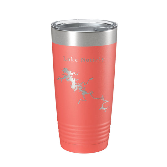 Lake Nottely Map Tumbler Travel Mug Insulated Laser Engraved Coffee Cup River Georgia 20 oz-20