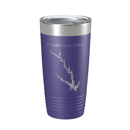 Randleman Lake Map Tumbler Travel Mug Insulated Laser Engraved Coffee Cup North Carolina 20 oz-15