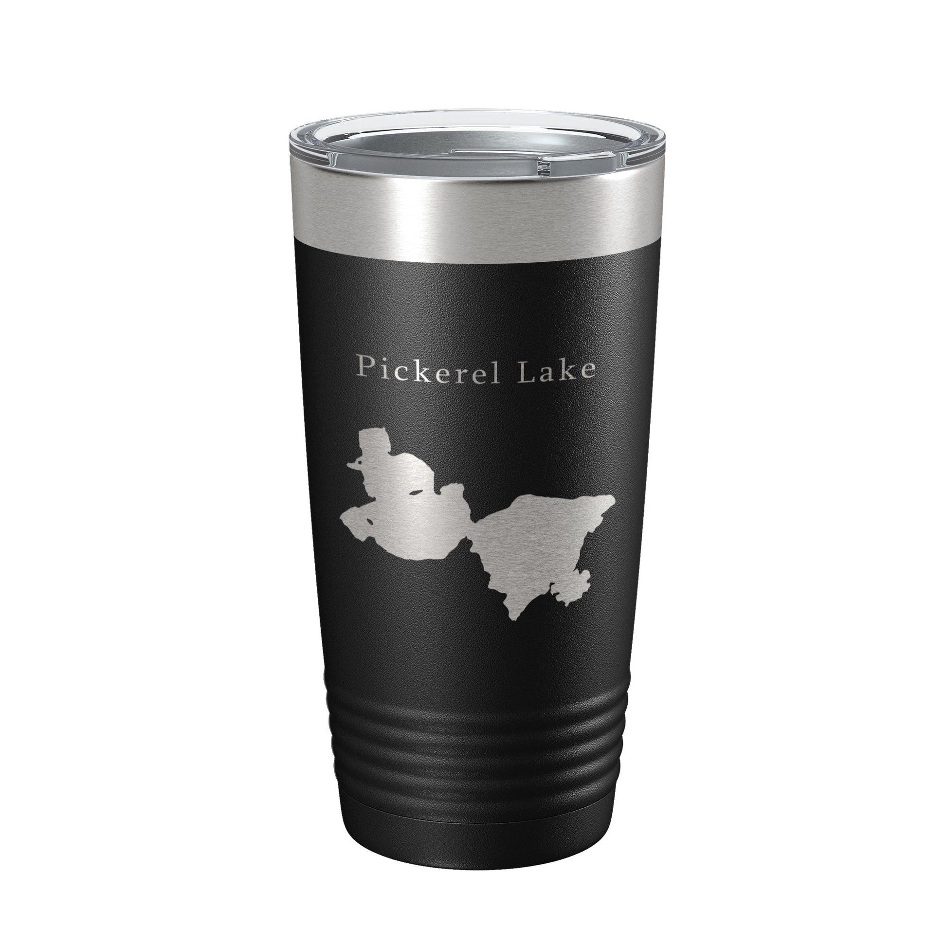 Pickerel Lake Map Tumbler Travel Mug Insulated Laser Engraved Coffee Cup Wisconsin 20 oz-5
