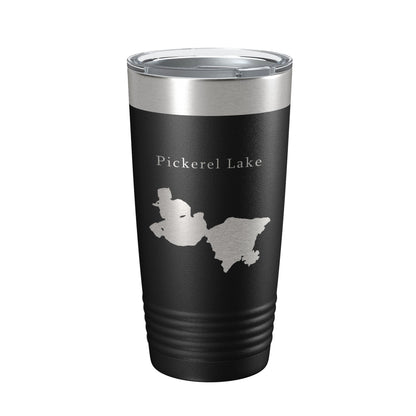Pickerel Lake Map Tumbler Travel Mug Insulated Laser Engraved Coffee Cup Wisconsin 20 oz-5