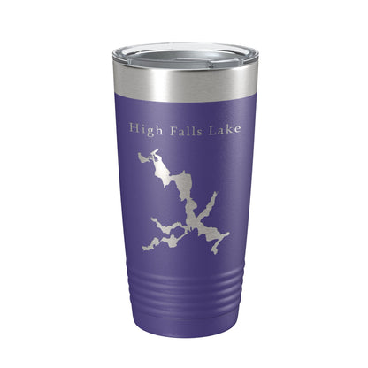 High Falls Lake Map Tumbler Travel Mug Insulated Laser Engraved Coffee Cup Georgia 20 oz-15