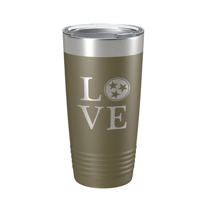 Tennessee Tristar Tumbler Love TN Travel Mug Gift Insulated Laser Engraved Coffee Cup Symbol 20 oz-21