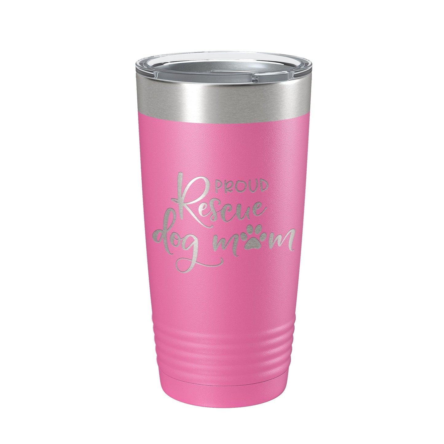 Proud Rescue Mom Tumbler Dog Travel Mug Gift Insulated Laser Engraved Coffee Cup 20 oz-11