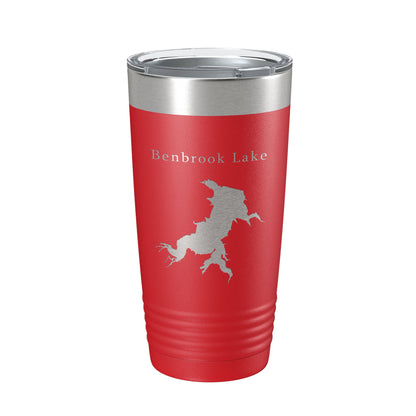 Benbrook Lake Map Tumbler Travel Mug Insulated Laser Engraved Coffee Cup Texas 20 oz-10