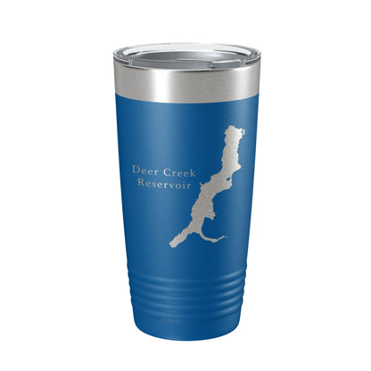 Deer Creek Reservoir Tumbler Lake Map Travel Mug Insulated Laser Engraved Coffee Cup Utah 20 oz-6