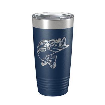 Bass Fishing Tumbler Angler Travel Mug Insulated Laser Engraved Coffee Cup Gift 20 oz-8