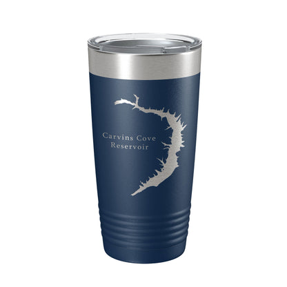 Carvins Cove Reservoir Tumbler Lake Map Travel Mug Insulated Laser Engraved Coffee Cup Virginia 20 oz-8