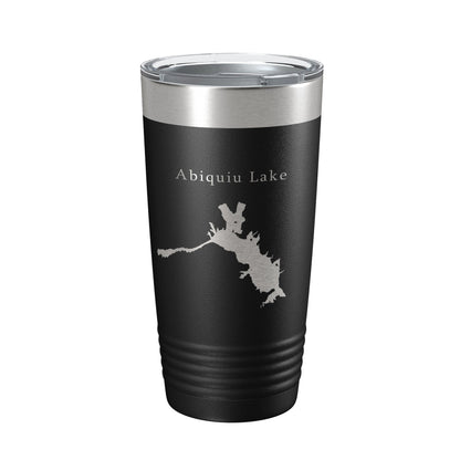 Abiquiu Lake Reservoir Map Tumbler Travel Mug Insulated Laser Engraved Coffee Cup New Mexico 20 oz-0