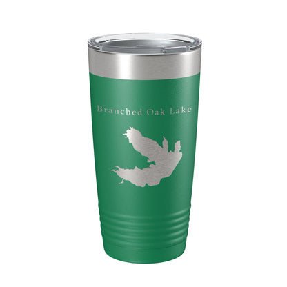 Branched Oak Lake Map Tumbler Travel Mug Insulated Laser Engraved Coffee Cup Nebraska 20 oz-9