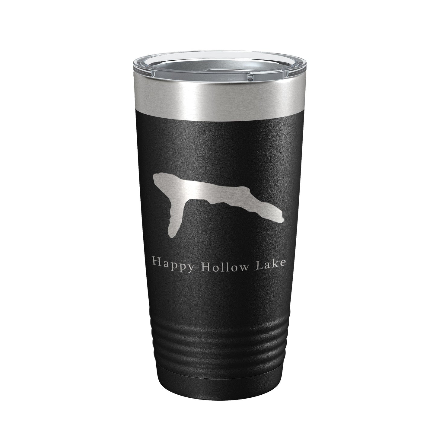 Happy Hollow Lake Map Tumbler Travel Mug Insulated Laser Engraved Coffee Cup Illinois 20 oz-0