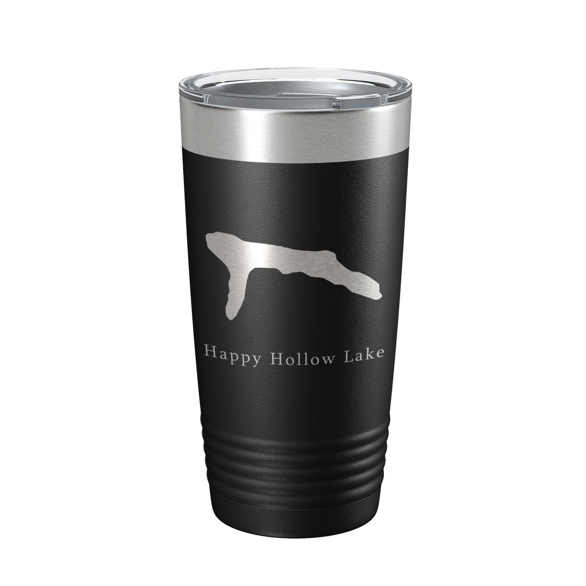 Happy Hollow Lake Map Tumbler Travel Mug Insulated Laser Engraved Coffee Cup Illinois 20 oz-0