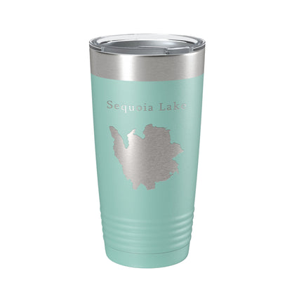Sequoia Lake Map Tumbler Travel Mug Insulated Laser Engraved Coffee Cup California 20 oz-12