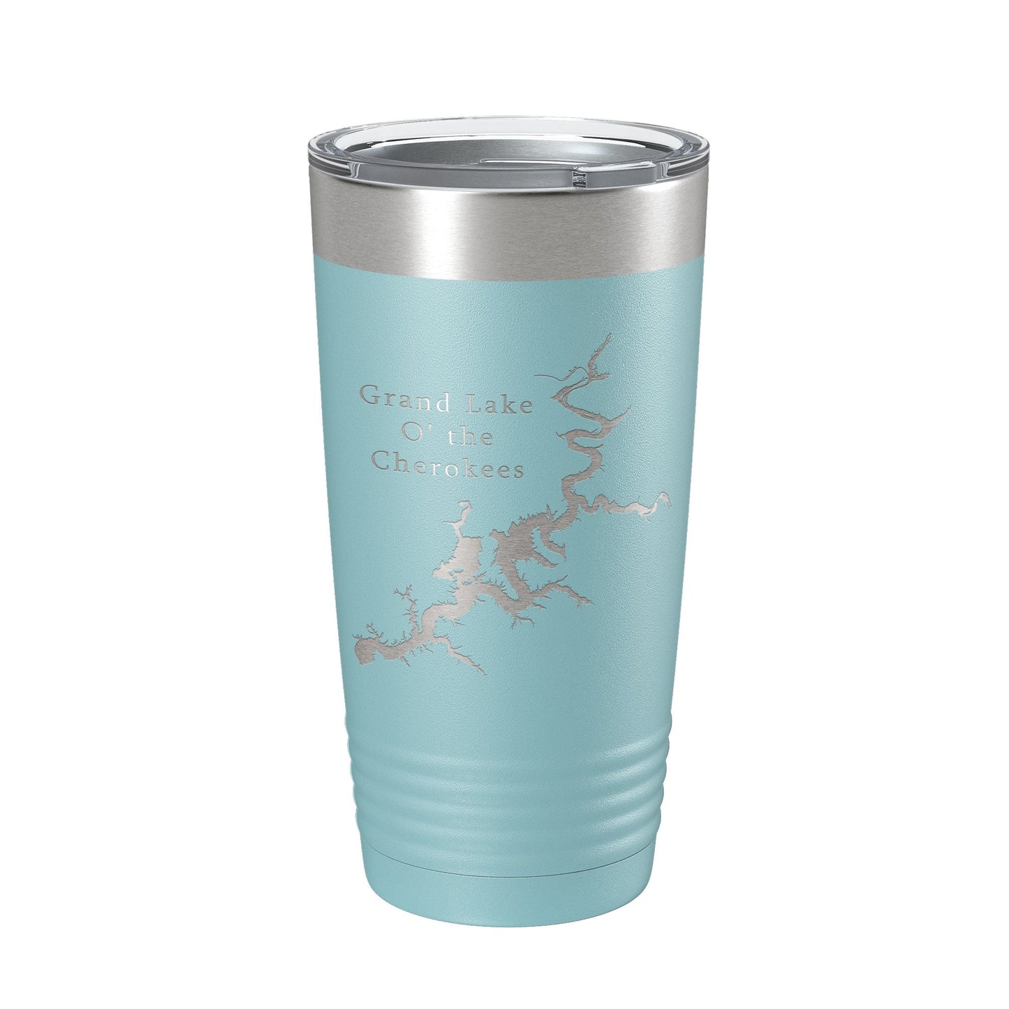 Grand Lake O' the Cherokees Map Tumbler Travel Mug Insulated Laser Engraved Coffee Cup Oklahoma 20 oz-13