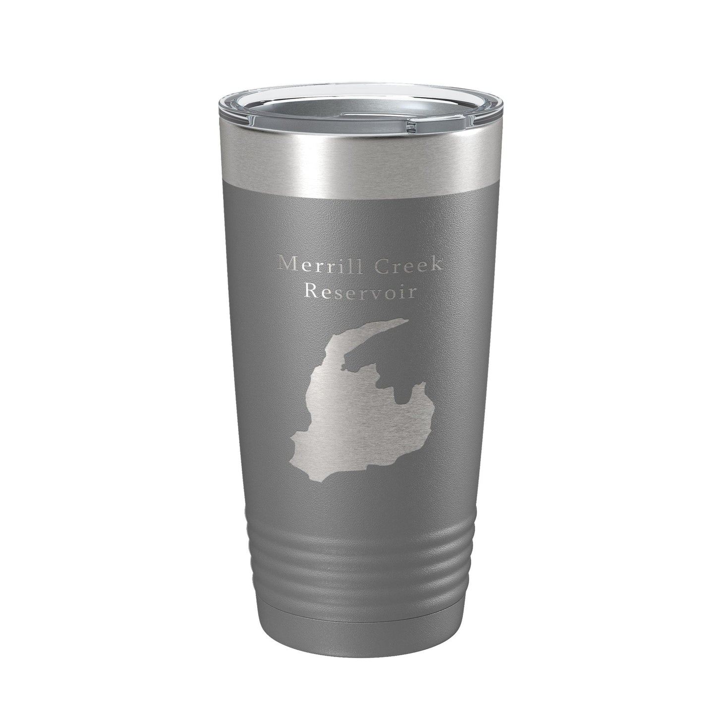 Merrill Creek Reservoir Tumbler Lake Map Travel Mug Insulated Laser Engraved Coffee Cup New Jersey 20 oz-16