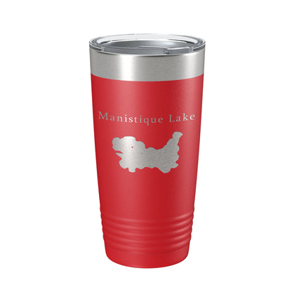 Manistique Lake Map Tumbler Travel Mug Insulated Laser Engraved Coffee Cup Michigan 20 oz-10